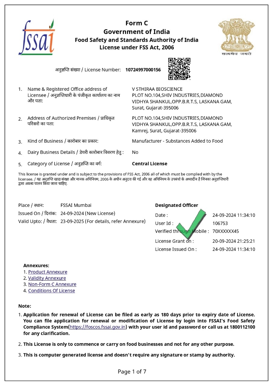 FSSAI Certificate